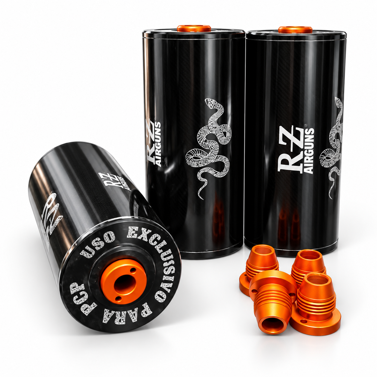 Supresor RZ - detalle de rosca y adaptadores